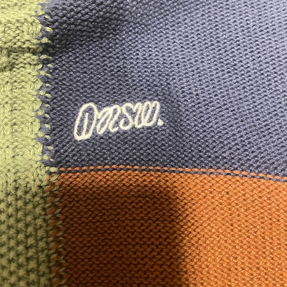 Denim & Flower Men's Colorblock Crewneck Sweater-Green, Blue, Brown, White, NWT - Picture 6 of 7